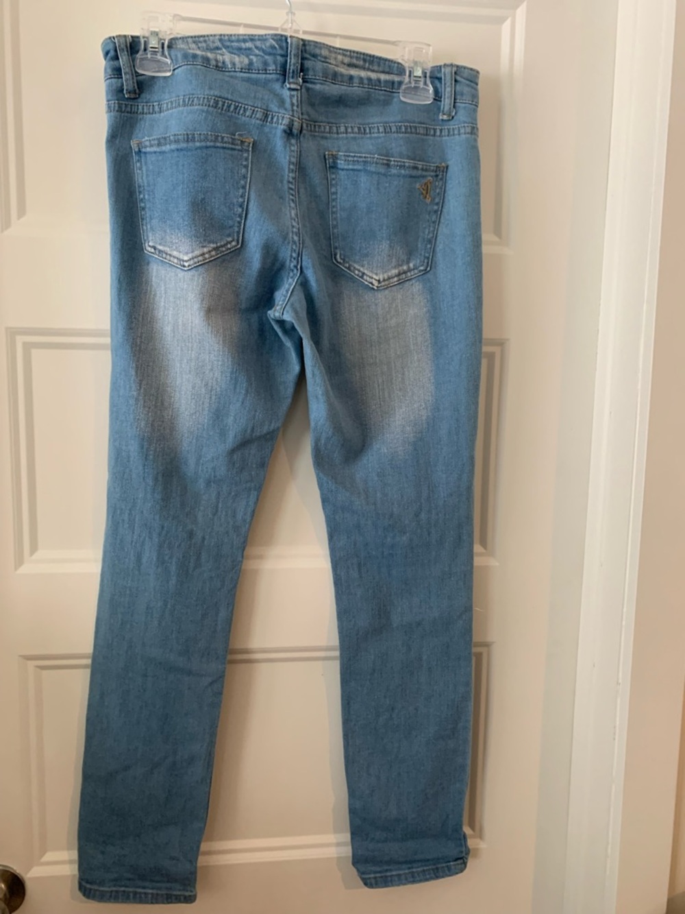 VIP Jeans light Blue Distressed Women's Jeans - Picture 3 of 4